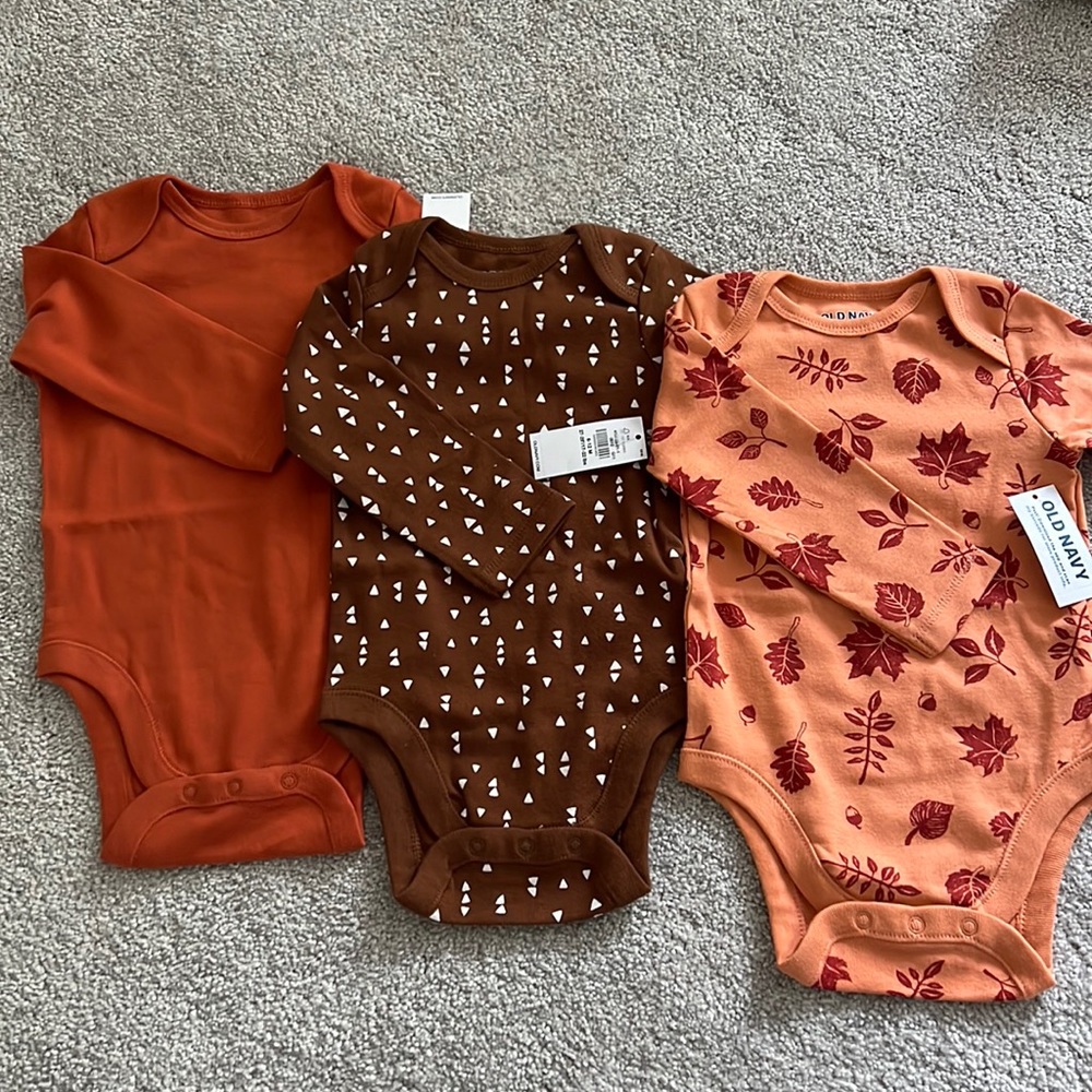 Fall Baby Bodysuits (3 Pack)